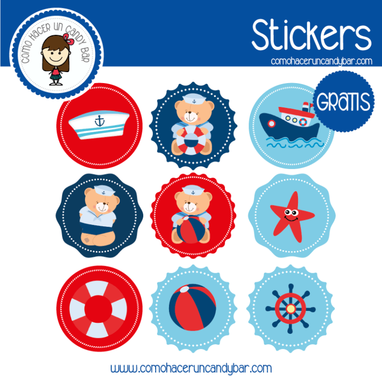 Imprimible Gratis Stickers Osito Marinero Kits Imprimibles Para