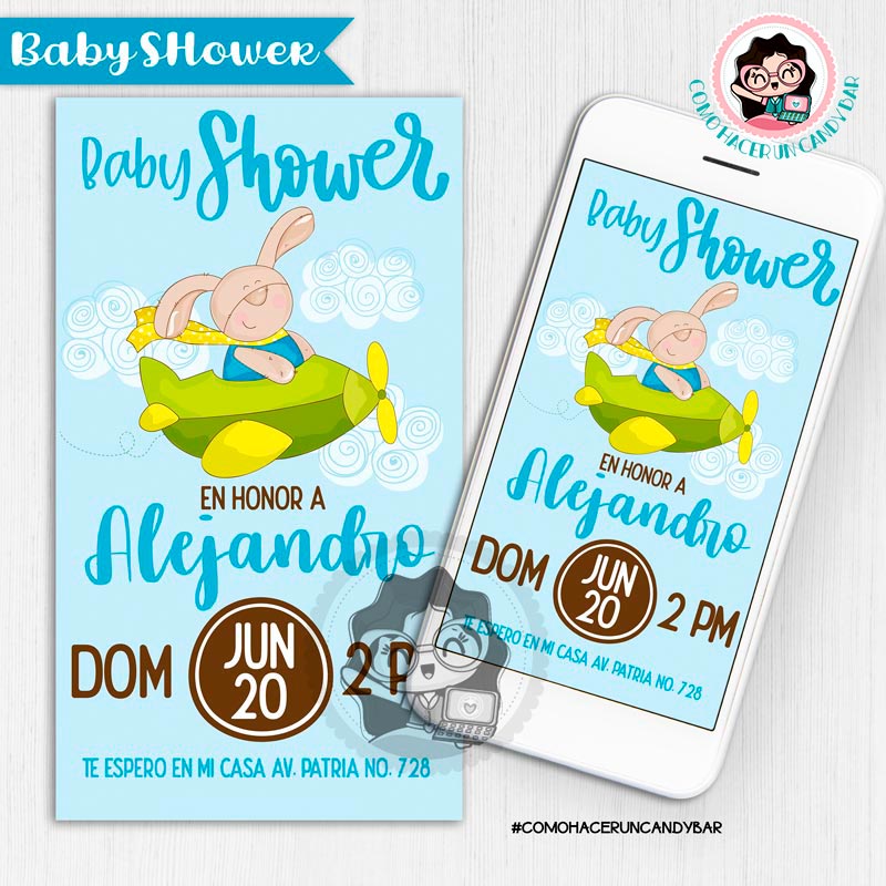 Invitación digital whatsapp Baby Shower kits imprimibles para fiestas