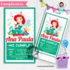 Invitación digital whatsapp princesa Ariel Sirenita kits imprimibles para fiestas