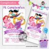 Invitación digital whatsapp princesas de disney kits imprimibles para fiestas