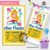 Invitación digital whatsapp princesa Aurora bella durmiente kits imprimibles para fiestas