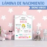 Laminas de Nacimiento Horóscopo para Imprimir