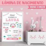 Laminas de Nacimiento Horóscopo para Imprimir