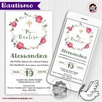 Invitación Digital : Bautizo Vintage
