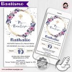 Invitación Digital : Bautizo Vintage