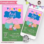 Invitación digital para WhatsApp de Cumpleaños peppa pig