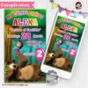 Invitación digital para WhatsApp de Cumpleaños masha y el oso