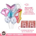 Set Globo Cola de Sirena Multicolor No. 4