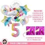 Set Globos Unicornio Arcoiris No. 5