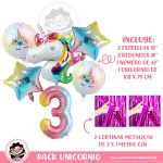 Set Globos Unicornio Arcoiris No. 3