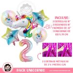 Set Globos Unicornio Arcoiris No. 2