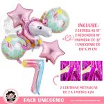 Set Globos Unicornio Rosa No. 7