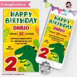 Invitación Digital: Dinosaurio