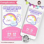 Invitación Digital: Nube Arcoíris