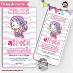 Invitación Digital: Sirena Cute