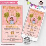 Invitación Digital: Minnie Orange