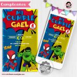 Invitación Digital: Spidey & Hulk