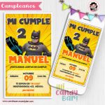 Invitación Digital: Batman Lego