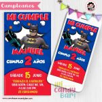 Invitación Digital: Batman Lego