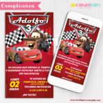 Invitación Digital: Cars Rayo Mcqueen