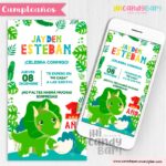 Invitación Digital: Dinosaurio