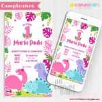 Invitación Digital: Baby Dinosaurio