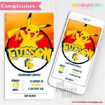 Invitación Digital: Pikachu