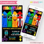 Invitación Digital: Rainbow Friends