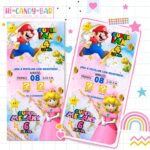 Invitación Digital: Mario Bros y Princesa Peach