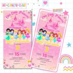 Invitación Digital: Princesas Toddler